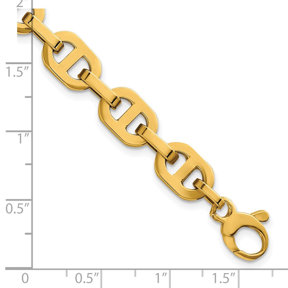 14k Polished 7.5 Fancy Anchor Link Bracelet
