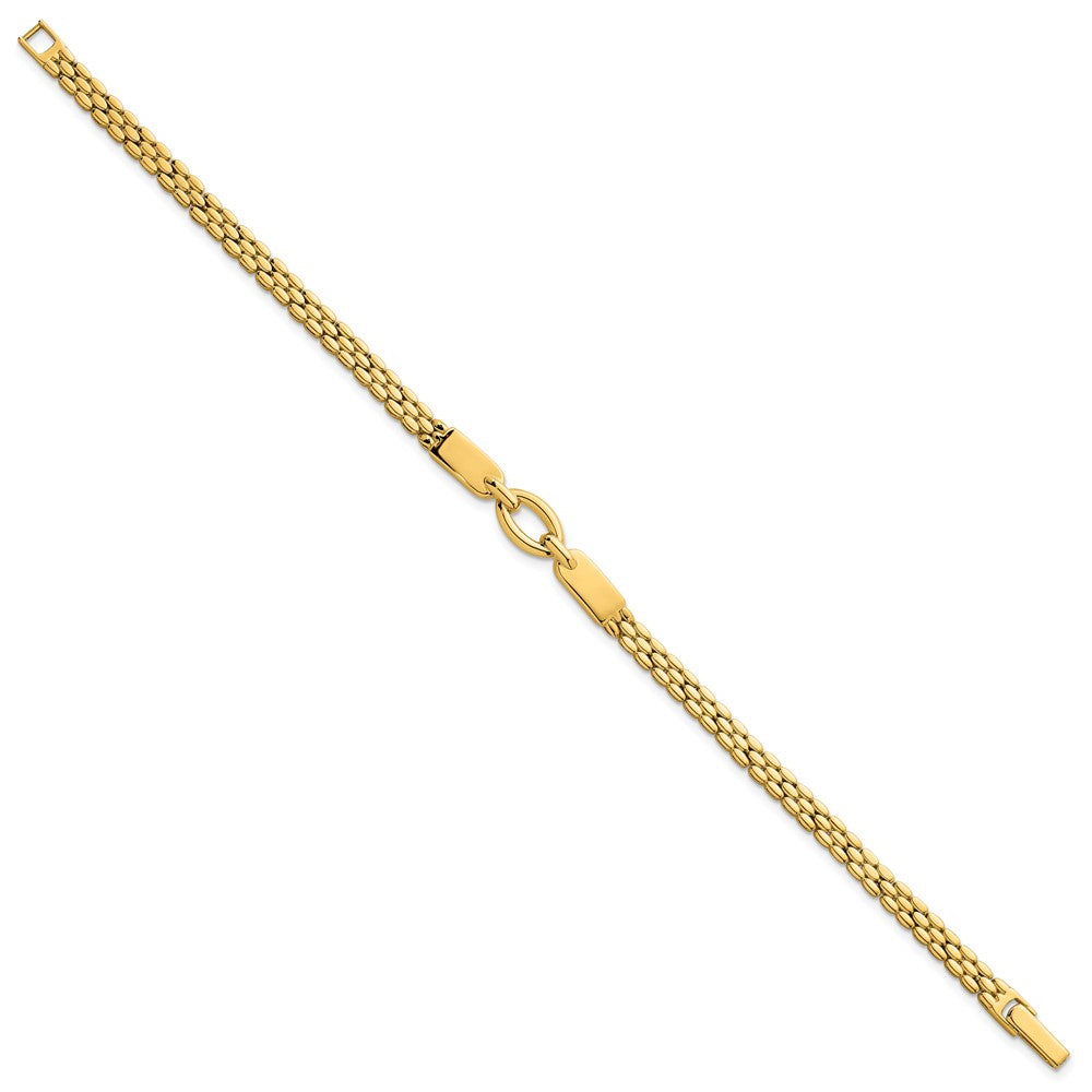 14k Polished Fancy Link 7.5in Bracelet