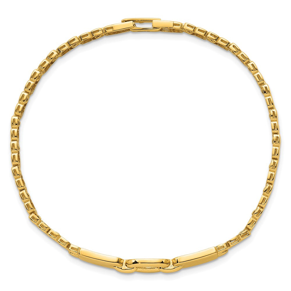 14k Polished Fancy Link 7.5in Bracelet