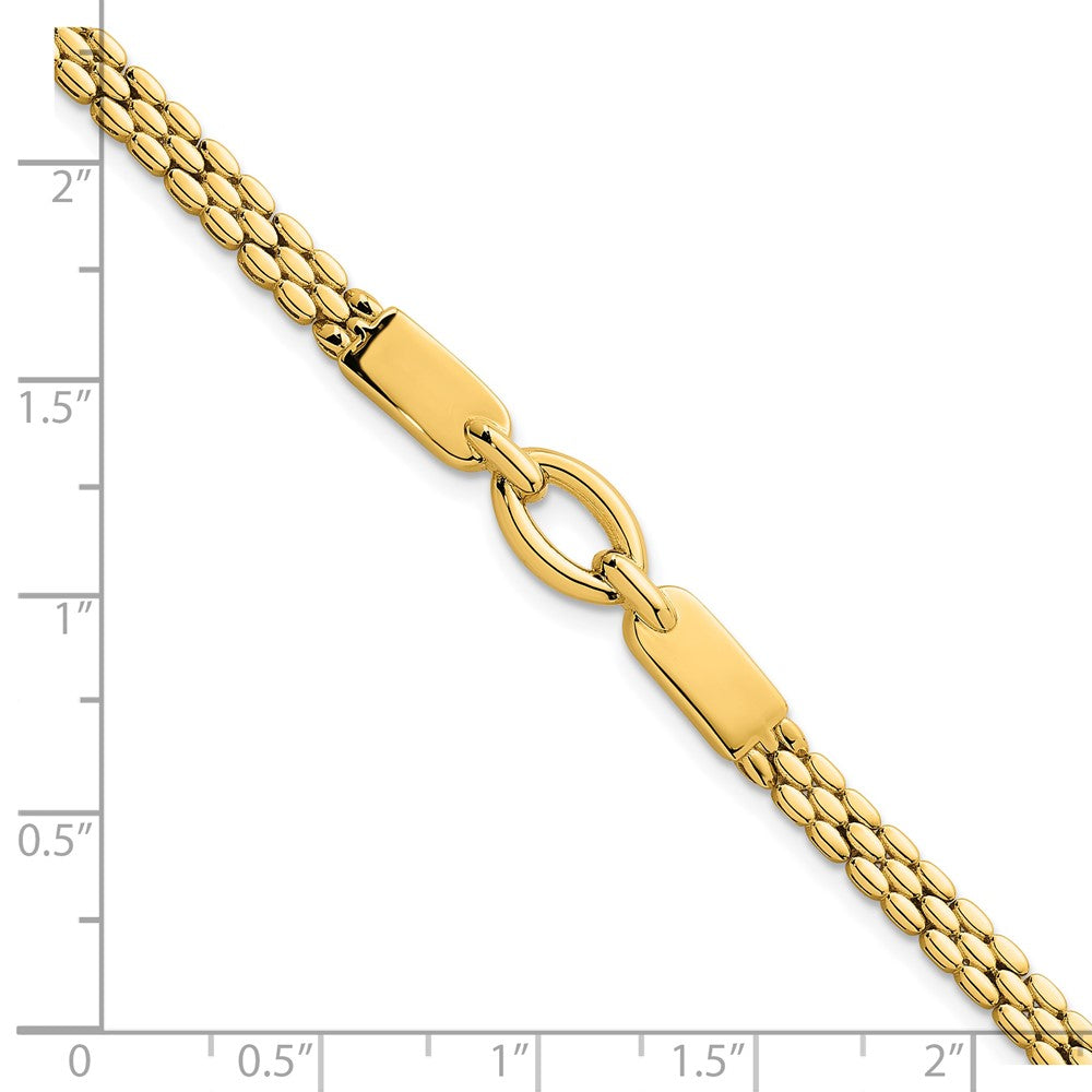 14k Polished Fancy Link Bracelet