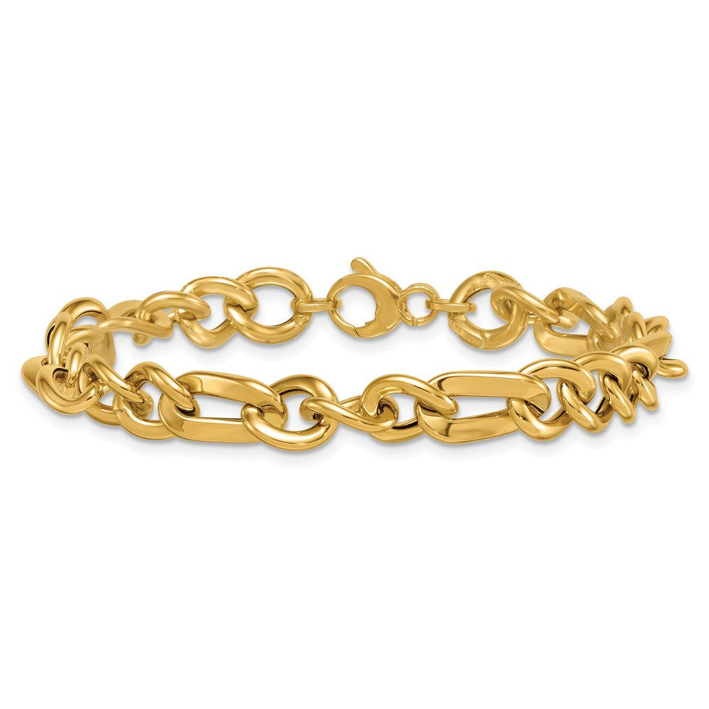 14k Polished 7.5in Figaro Link Bracelet
