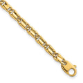 14k Polished Fancy Flat Link 4.5mm Bracelet