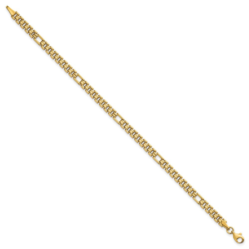 14K Polished Fancy Link 7.5in Bracelet