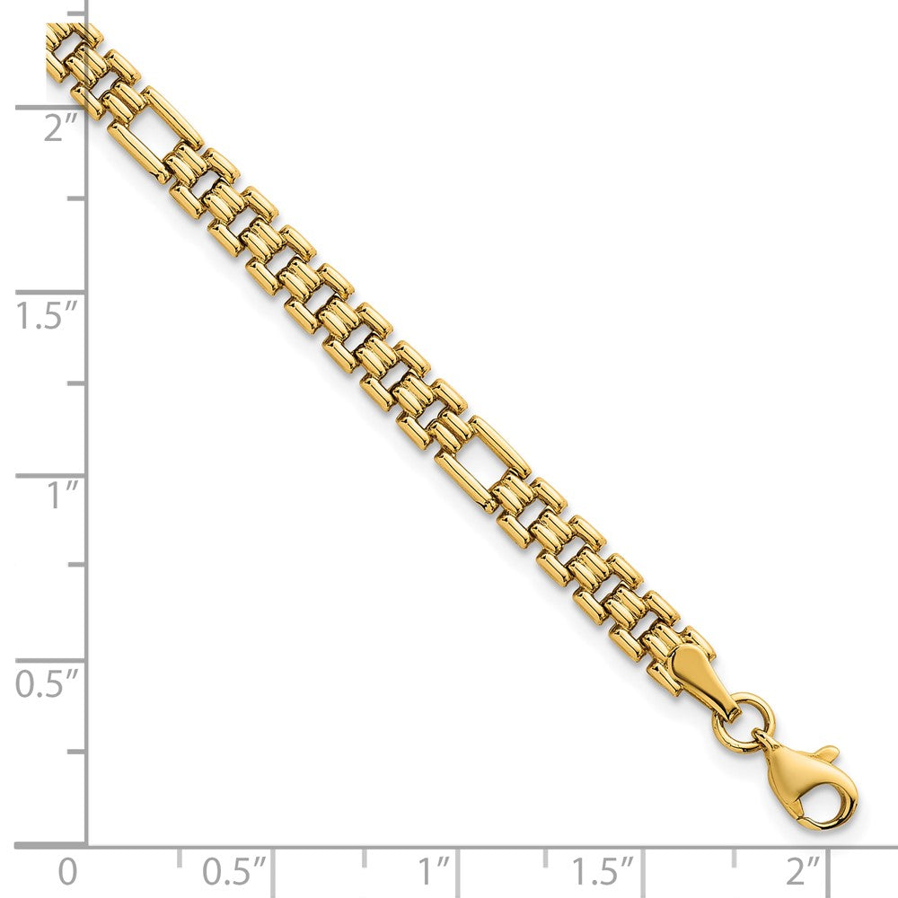 14K Polished Fancy Link 7.5in Bracelet