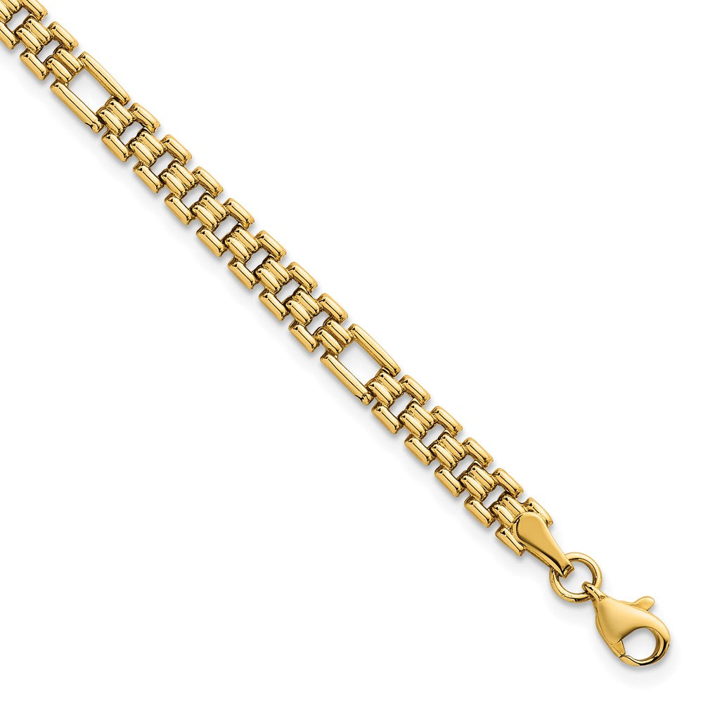 14K Polished Fancy Link 7.5in Bracelet
