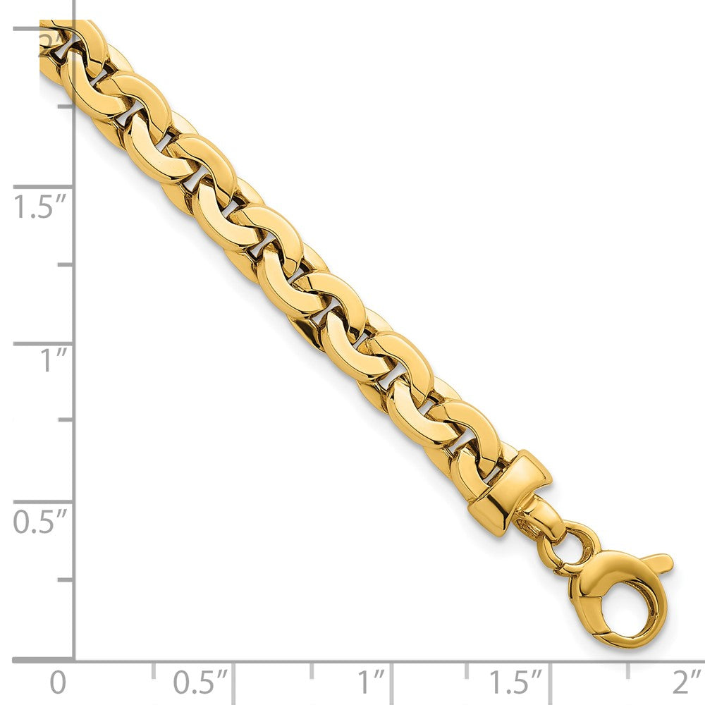 14K Polished Fancy 5.75mm Link 7.5 Inch Bracelet