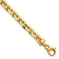 14K Polished Fancy 5.75mm Link 7.5 Inch Bracelet