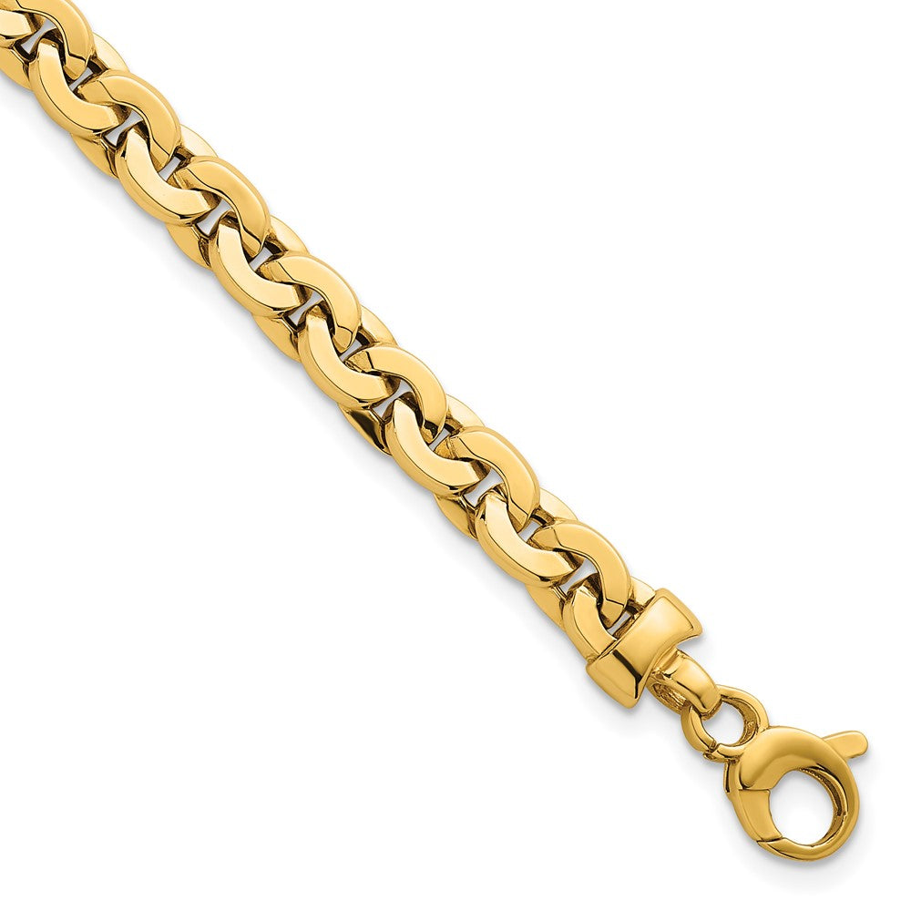 14K Polished Fancy 5.75mm Link 7.5 Inch Bracelet