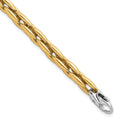 14k Two-tone Polished Fancy Link 6.75mm Bracelet