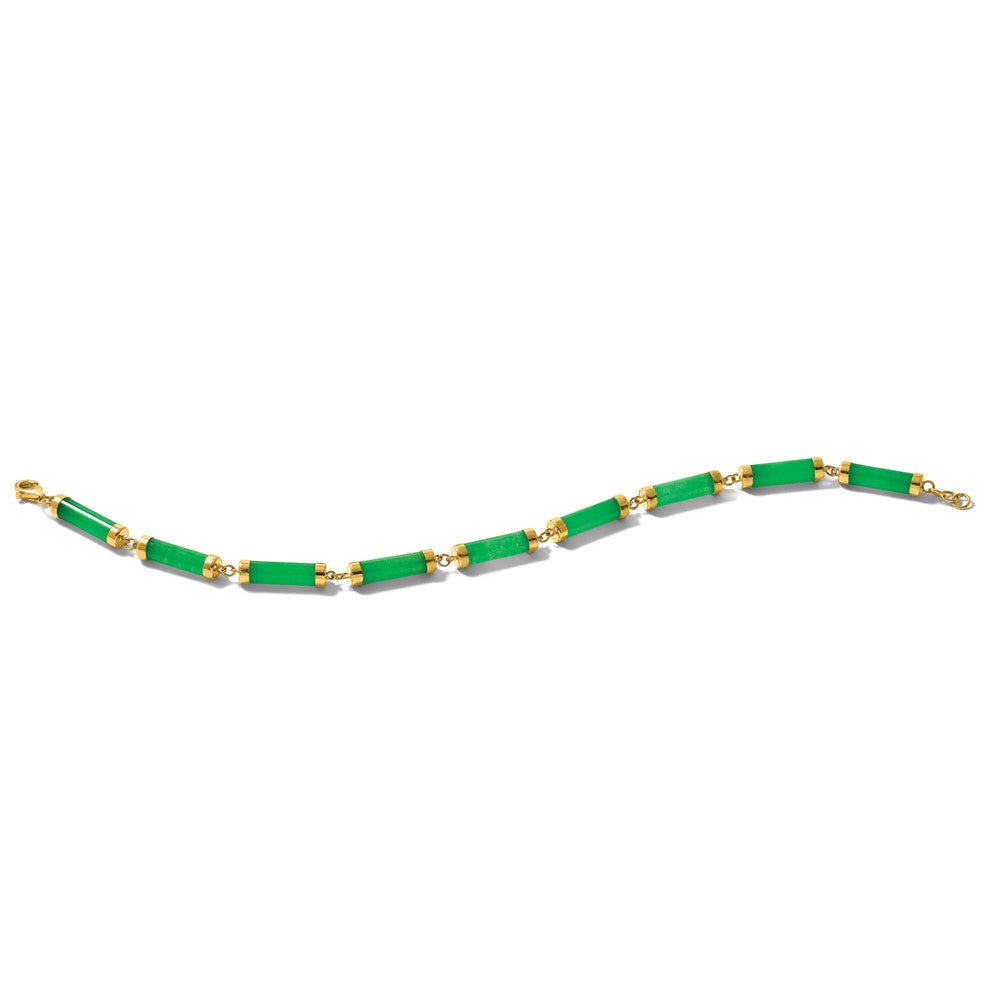 14K Polished 4.0mm Jade Bars Bracelet