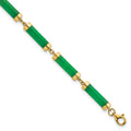 14K Polished 4.0mm Jade Bars Bracelet