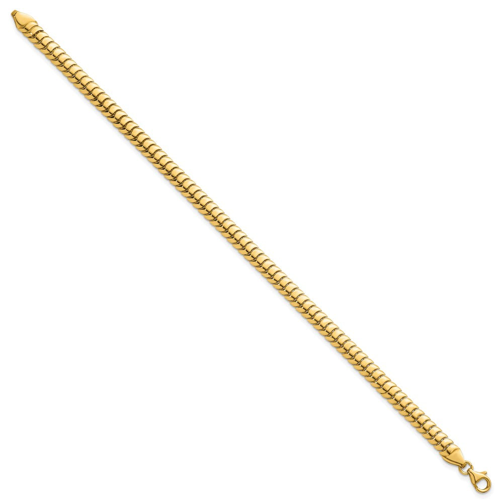 14K Polished Fancy Herringbone 7.5 in Bracelet