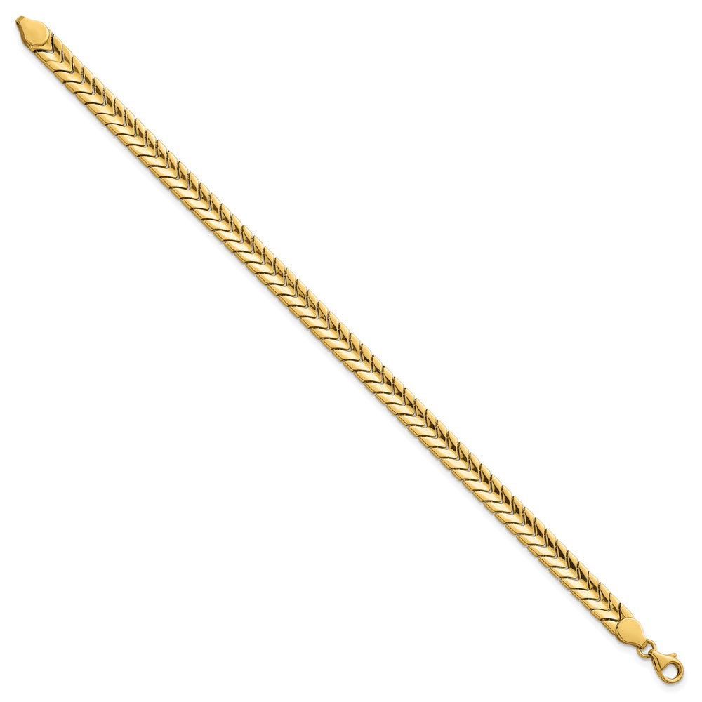14K Polished Fancy Link 7.5 in Bracelet