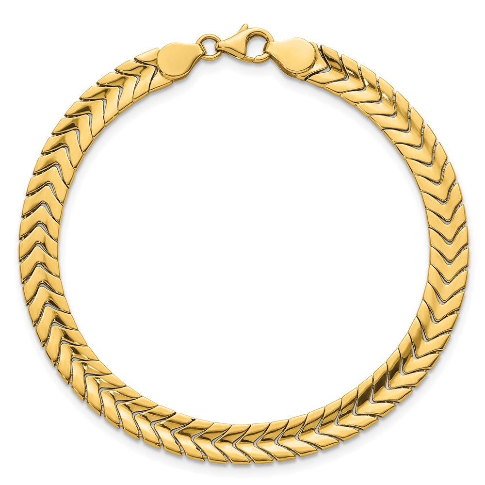 14K Polished Fancy Link 7.5 in Bracelet