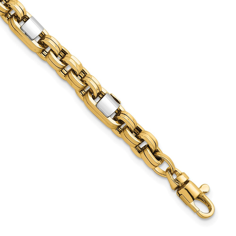 14k Two-tone Polished 7.5in Link Bracelet
