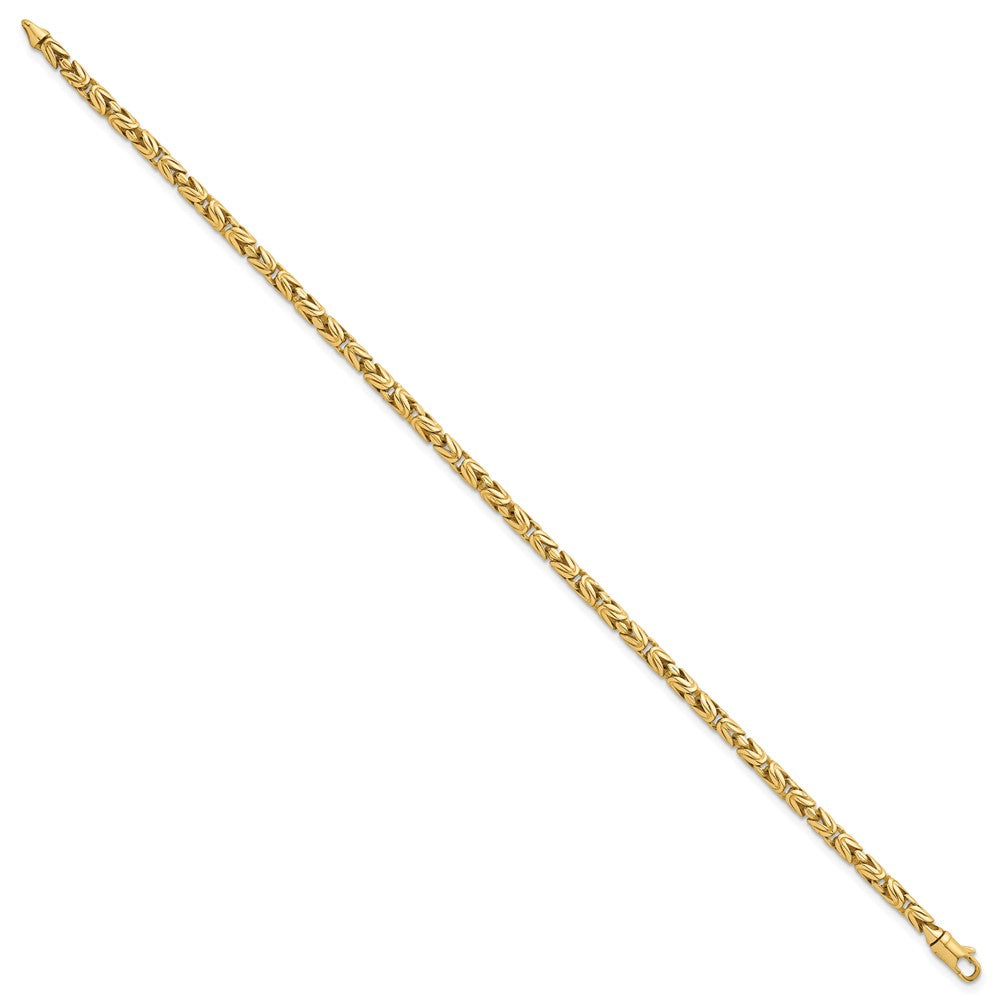 14k Polished Rounded Byzantine Link 7.5in Bracelet