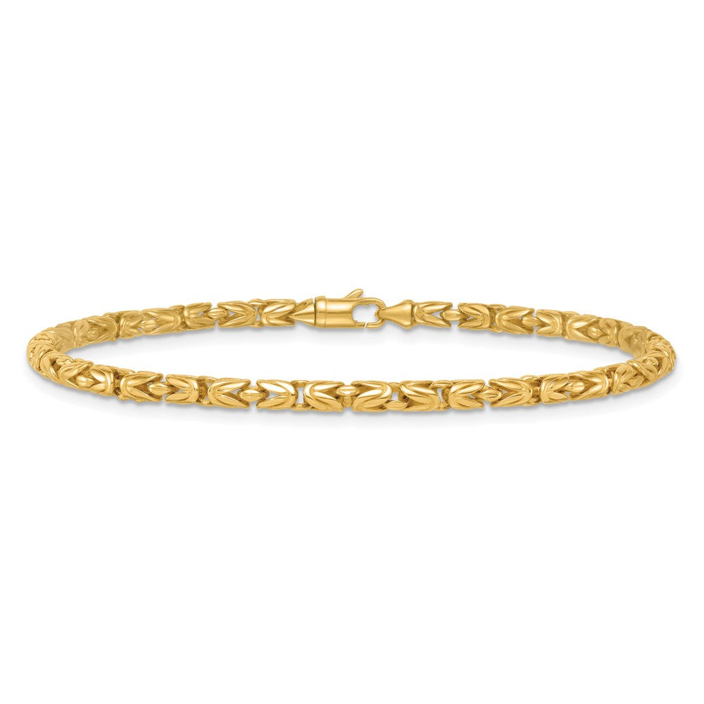 14k Polished Rounded Byzantine Link 7.5in Bracelet