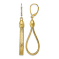 14k Polished Flexible Leverback Dangle Earrings