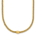 14k Polished and Textured Twist with Bead Bracelet