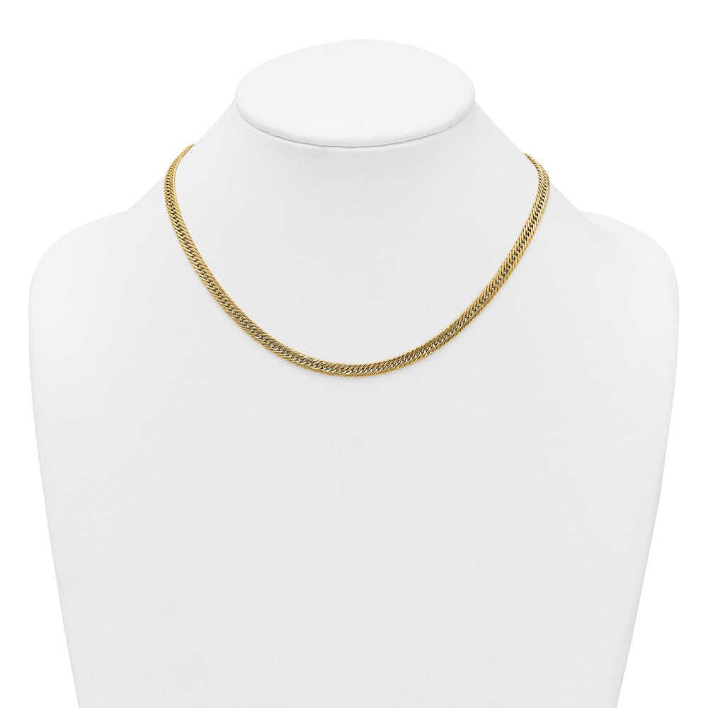 14k Polished Fancy Hollow Link Bracelet