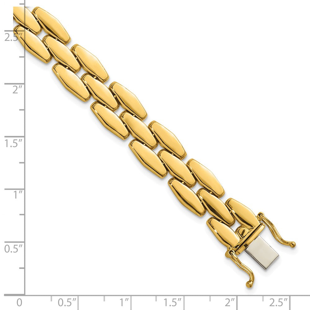 14k Polished Fancy Link Bracelet