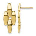 14K Polished Fancy Link Dangle Post Earrings