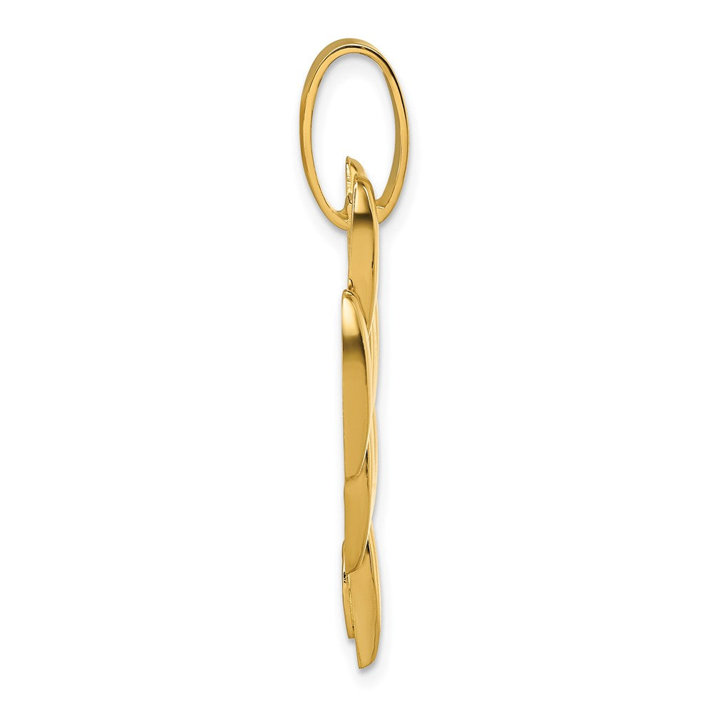 14k Polished Fancy Link Dangle Pendant
