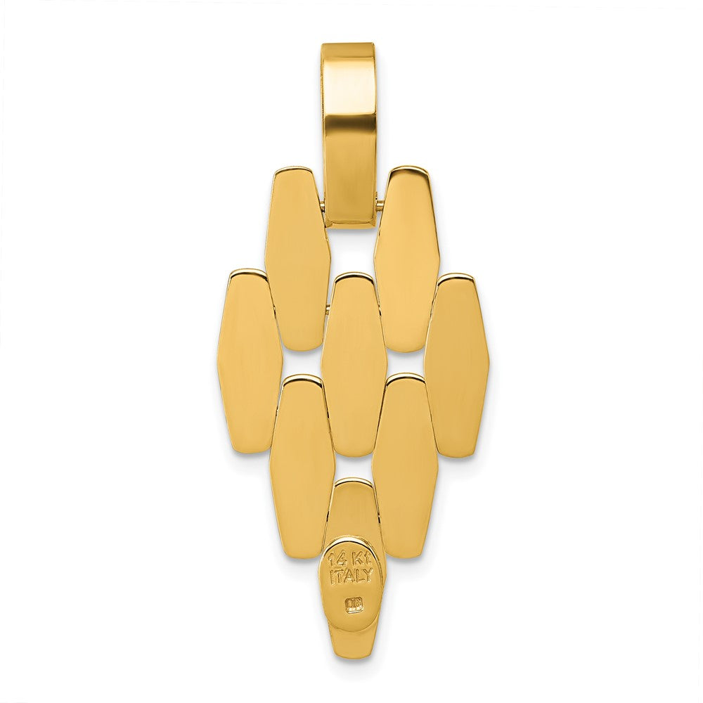 14k Polished Fancy Link Dangle Pendant