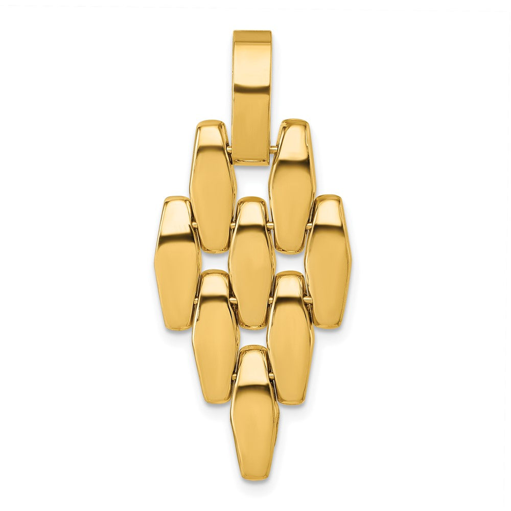 14k Polished Fancy Link Dangle Pendant