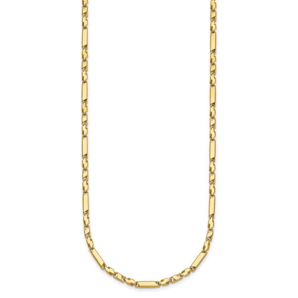 14k Polished Fancy Bar Link Bracelet