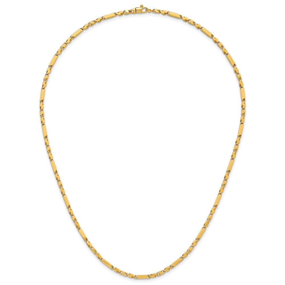 14k Polished Fancy Bar Link Bracelet