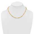 14k Brushed and Polished Fancy Bar Link 4mm Necklace