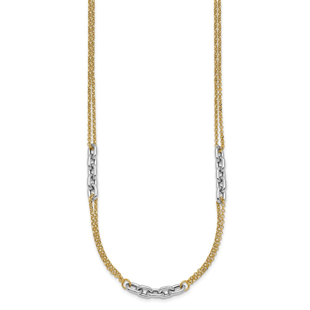 14K Two-Tone Polished w/ ext. Bracelet