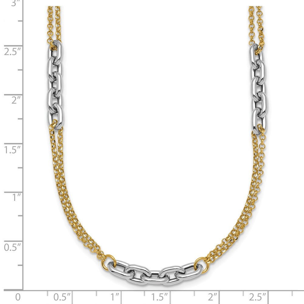 14K Two-Tone Polished w/ ext. Bracelet