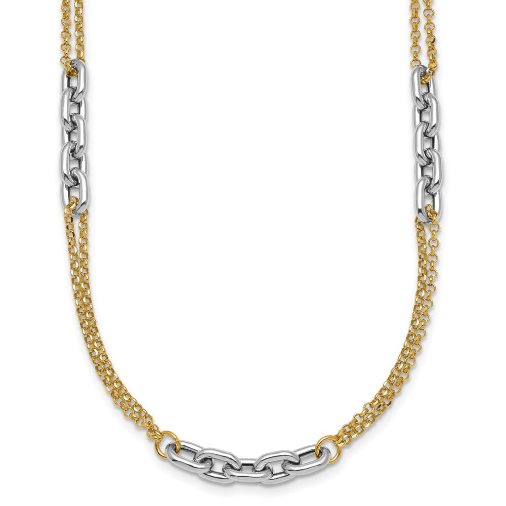 14K Two-Tone Polished w/ ext. Bracelet