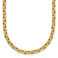 14k Polished Fancy Textured Open Link Bracelet