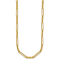 14K Polished and Textured Fancy Link Toggle Bracelet