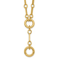 14k Polished Fancy Link with Circle Bracelet