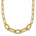 14K Polished Fancy Paperclip Bracelet