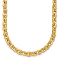 14k Polished And Brushed Chain 6.75mm Necklace