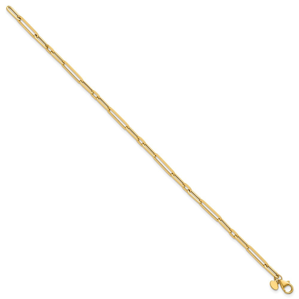 14k Polished Paperclip Link Bracelet