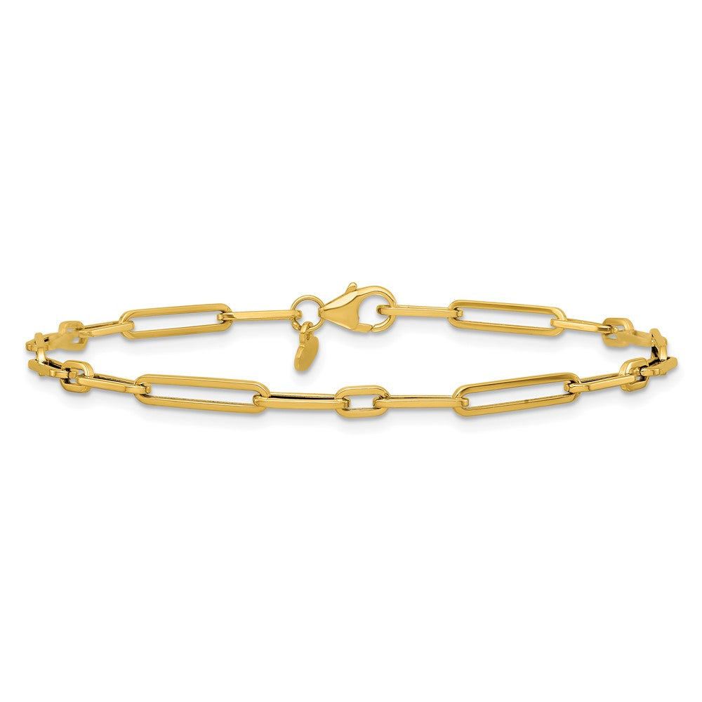 14k Polished Paperclip Link Bracelet