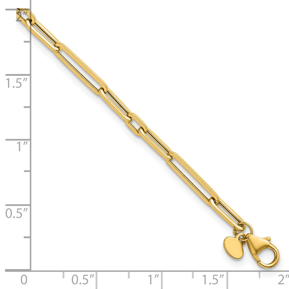 14k Polished Paperclip Link Bracelet