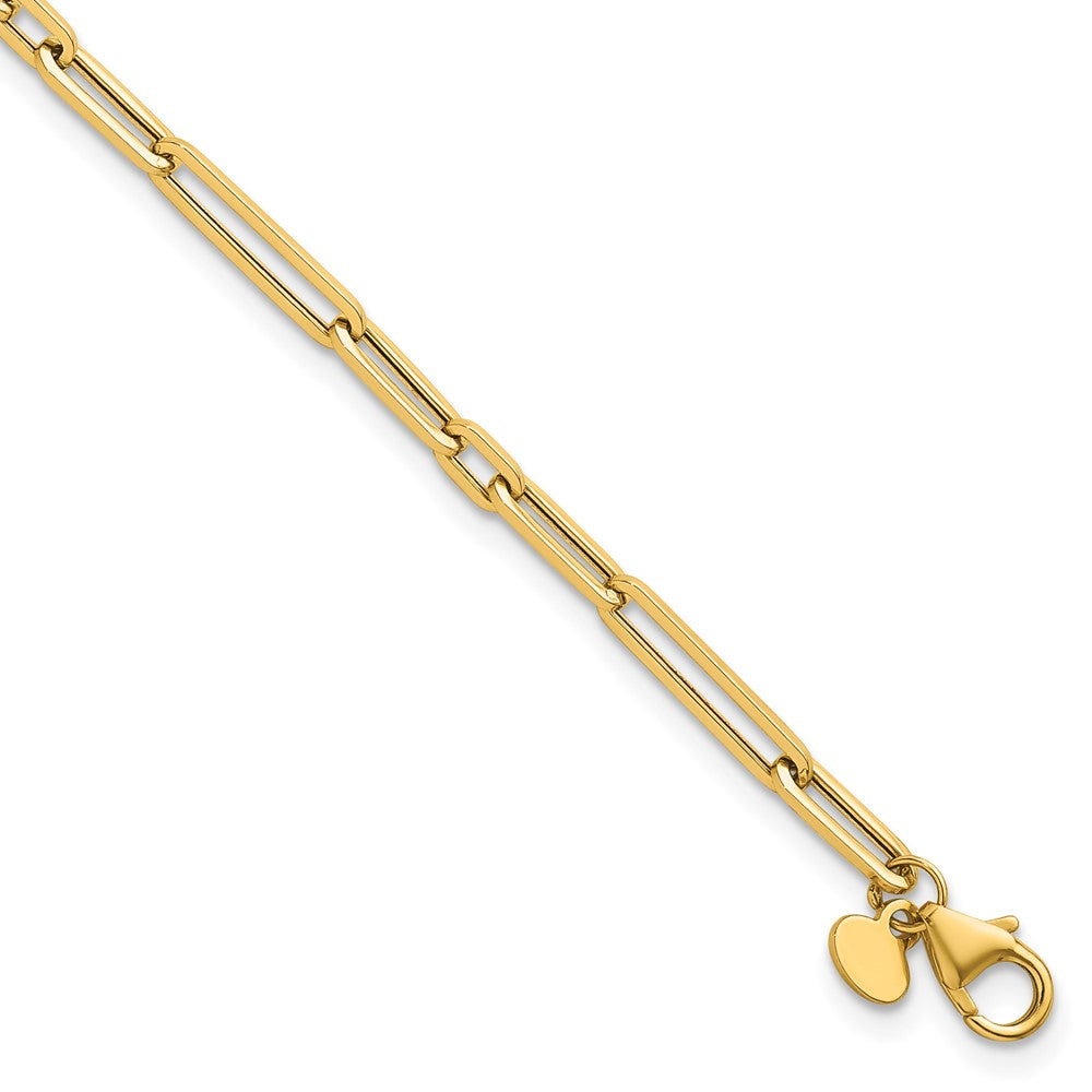 14k Polished Paperclip Link Bracelet
