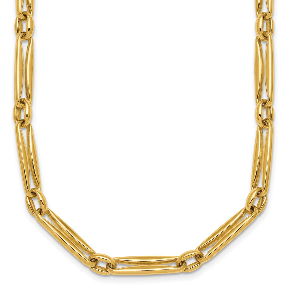 14k Polished Fancy Long Link 5mm Necklace