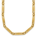 14k Polished Fancy Long Link 5mm Necklace