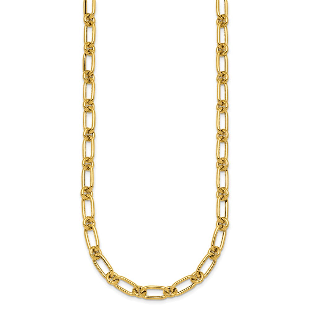 14k Polished Oval and Circle Link Bracelet