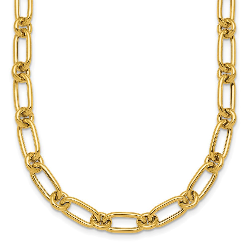 14k Polished Oval and Circle Link Bracelet