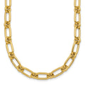 14k Polished Oval and Circle Link Bracelet