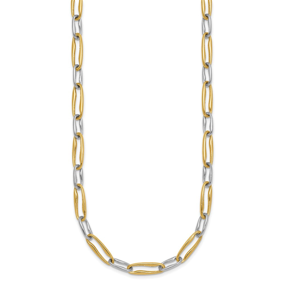 14k Two-tone Polished Link 5.75mm Necklace